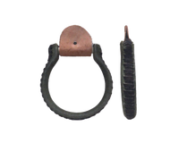 Oxbow Stirrups - 1" Tread, Rawhide-Covered, Leather Laced (1 Pair)