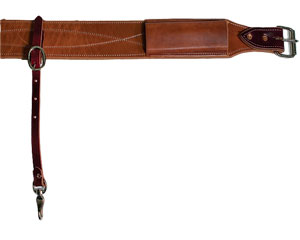 Leather Rear Cinch – 3" Heavy Skirting | Doubled & Stitched | Includes Connecting Straps