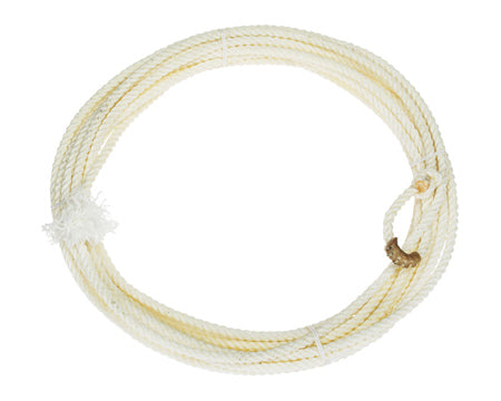 3/8" x 45' Waxed Nylon Ranch Rope with Rawhide Burner