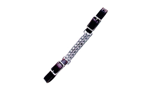Double Chain Curb Strap – 5/8" Latigo Leather