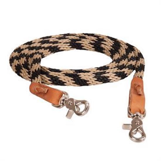 Round Braided Trail Reins – 1/2" x 8' | Leather Water Straps & Snaps