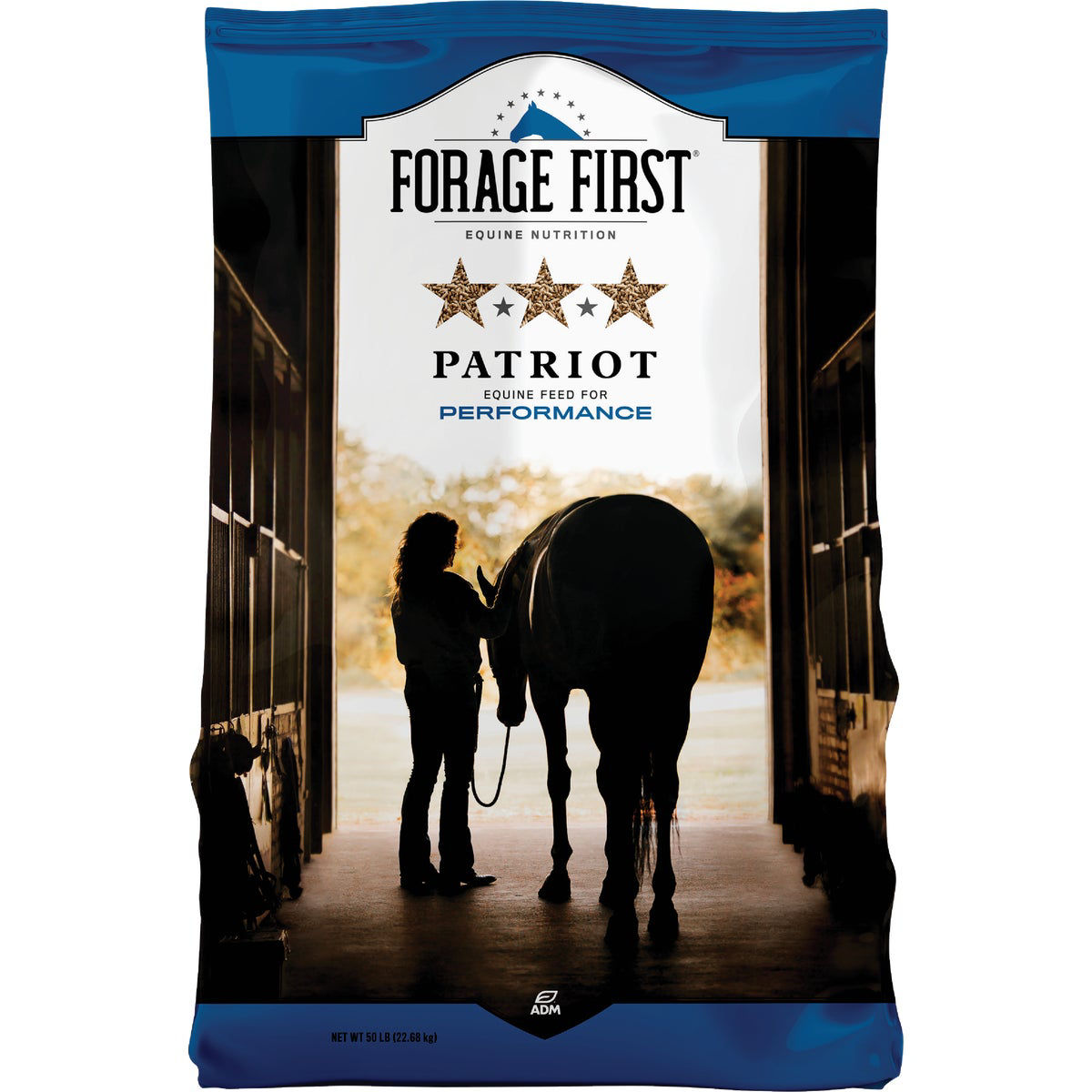 ADM-Patriot Performance Horse Feed Bag-50 LB