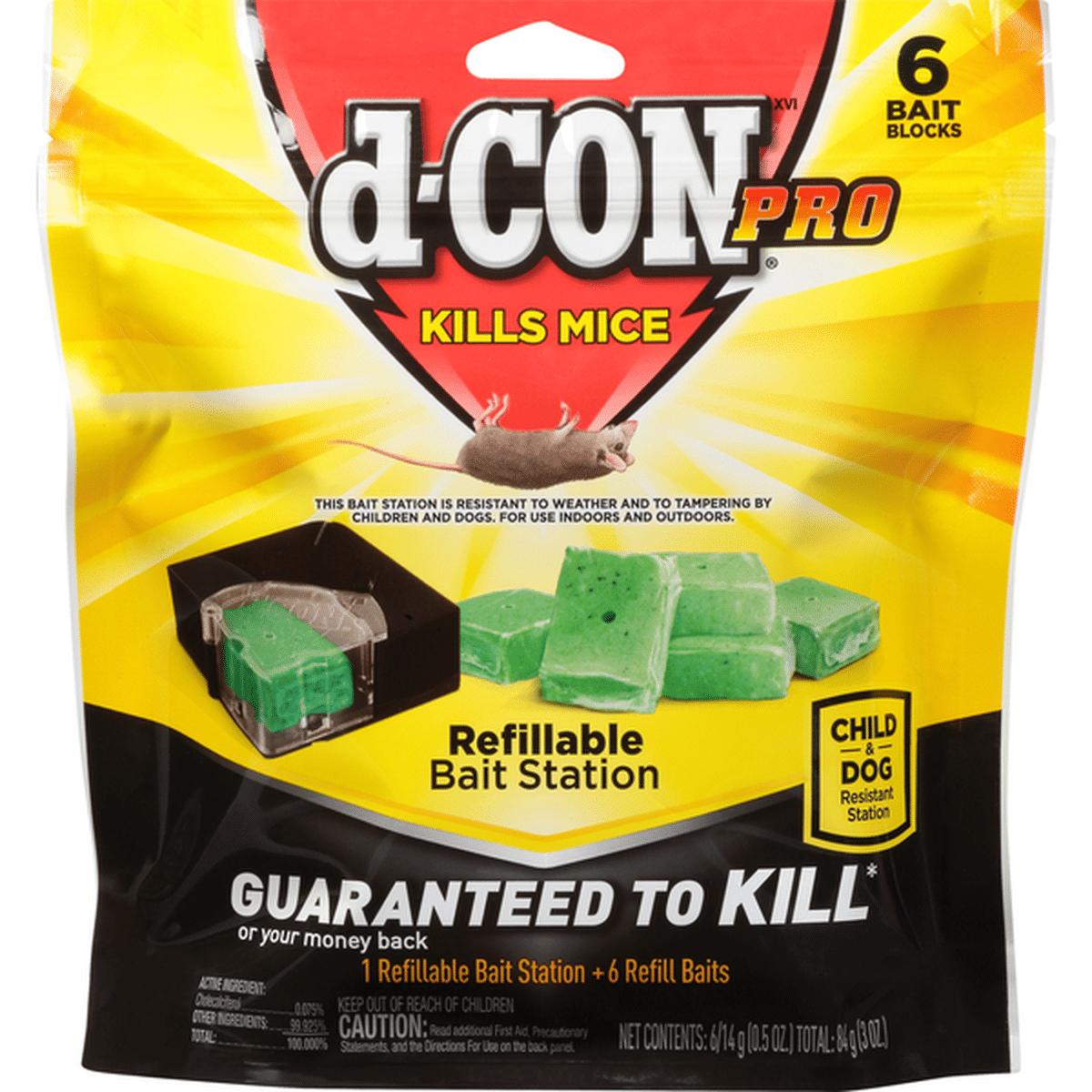 D-Con Refillable Corner Fit Mouse Bait Station (6-Refill)