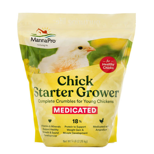 Manna Pro Medicated Chick Starter/Grower, 5lbs