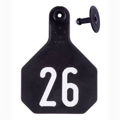 Y-TEX FEMALE BUTTON BLK (25CT)