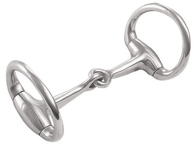 Weaver Miniature Eggbutt Snaffle Bit - Stainless Steel, 3-1/2" Mouth, 2" Rings