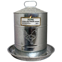 Manna Pro-Poultry Drinker Double-Wall Galvanized Steel 2 Gallon Capacity